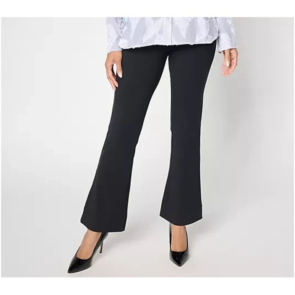 Women with Control Tall 86/14 Full Length Slim Flare Pants Black, Tall Large